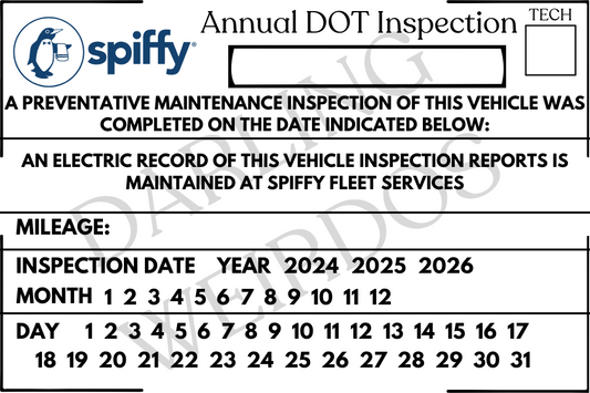 Custom Annual DOT Inspection Stickers