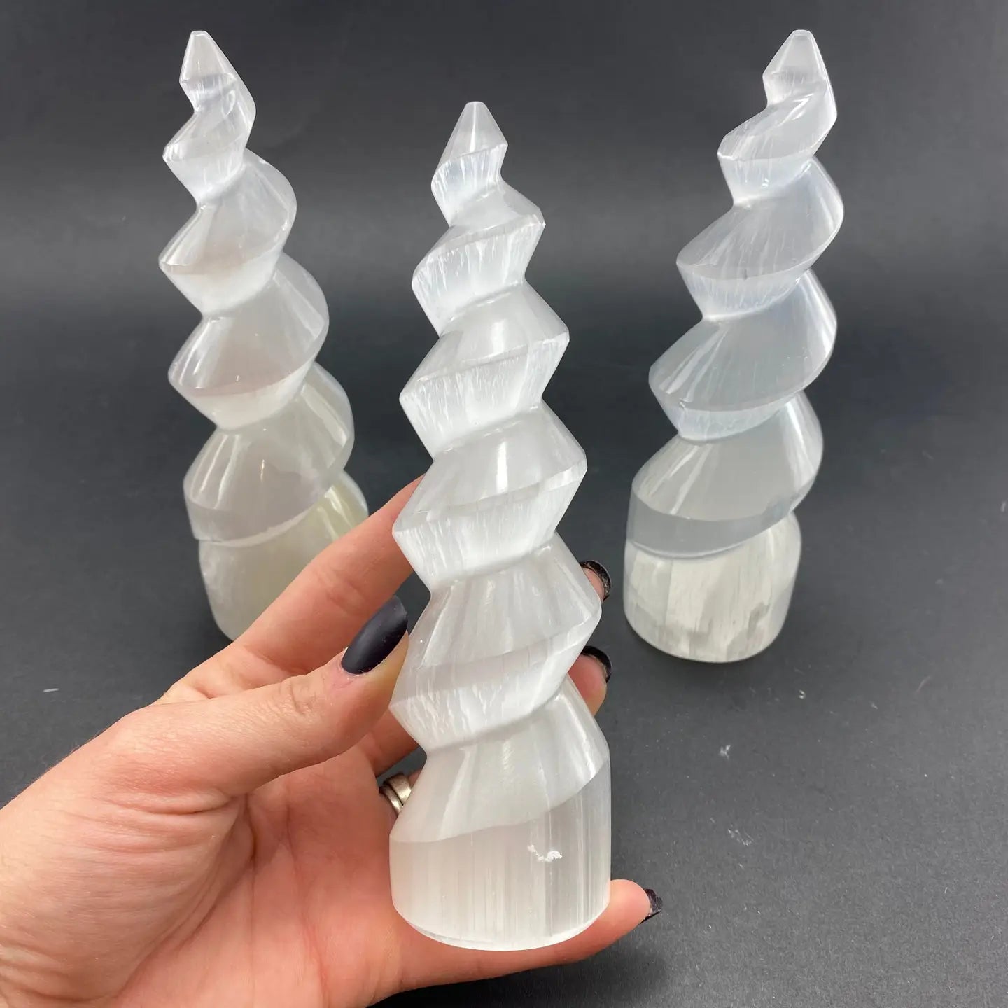 Moroccon Selenite Unicorn Spiral