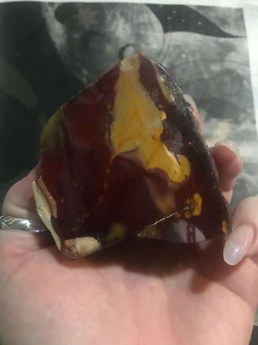 Partially Polished Mookaite  Pyramid